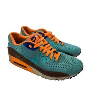 Nike Air Max 90 EM Mens Size 11 Turquoise Orange Brown Beaches of Rio 554719-336